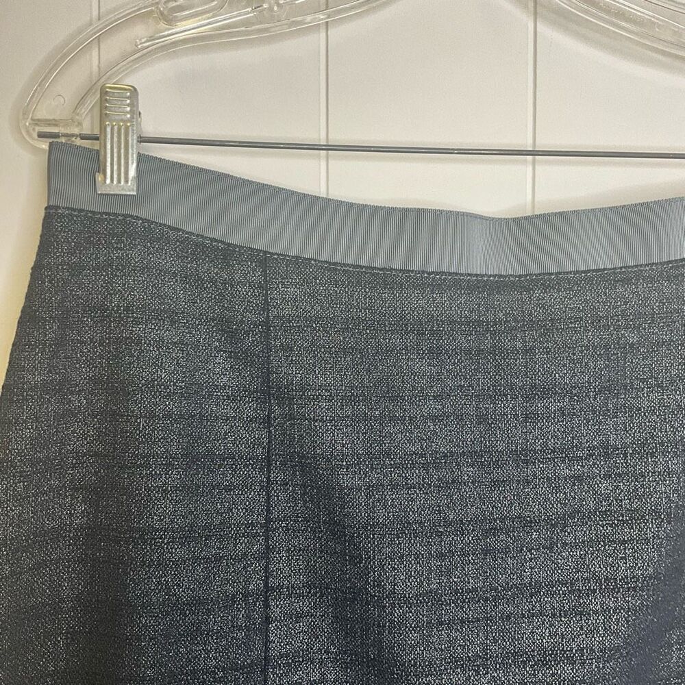 Ann Taylor Loft Women’s Small Grey A Line Mini Skirt Slit Back Zipper - Picture 2 of 10